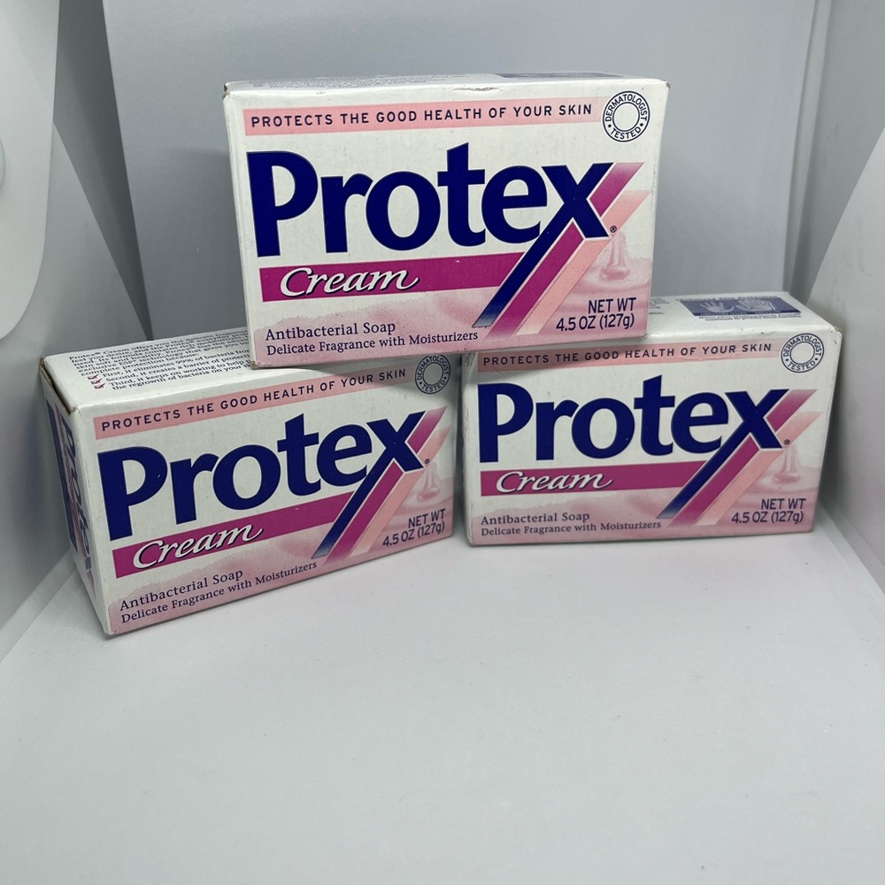(3 BARS of 4.5oz ea.) PROTEX CREAM ANTIBACTERIAL SOAP CLEANSING BAR JABON PROTEX